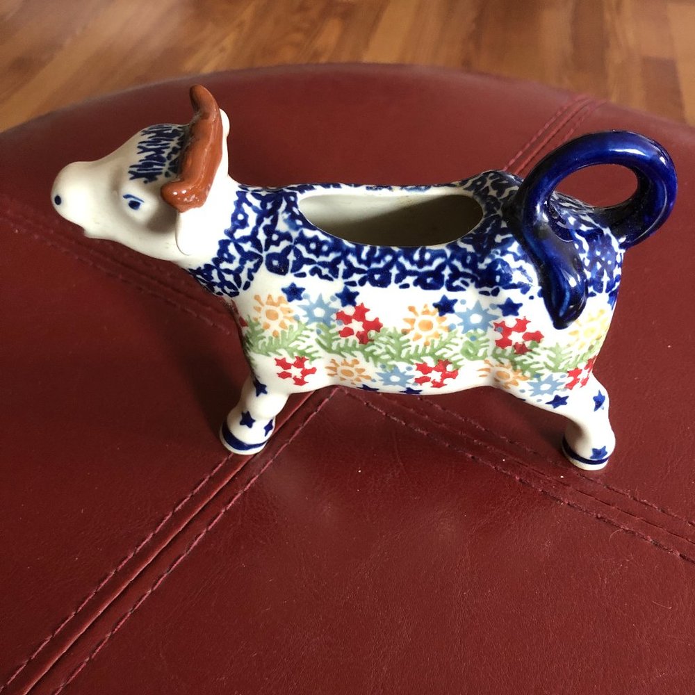 Boleslawiec Unikat Cow Creamer ~Made in Poland
